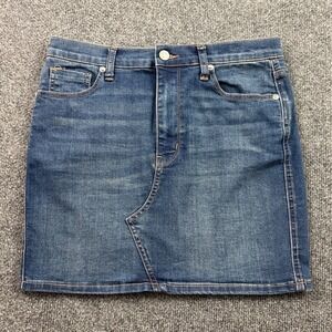 We The Free Denim Mini Skirt Womens 28 Blue Medium Wash High Rise Short OB889956